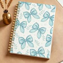 1PC A5 Bow Cover Mini Diary With Soft Bow Design And Polka Dot Pages, Perfect For Students And Professionals As A Compact Portable Office Supply - Multicolor - View 2