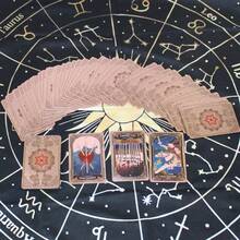 Mini Classical Pink Lotus Gold Foil Tarot Cards, 3.43*2.24inch Pocket Portable Size, Premium Metallic Texture Effect, Elegant Tarot Suitable For Beginners And Professional Readers - View 5