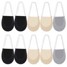 chuanwa（2） 1/5/10 Pairs Women Invisible Summer Silicone Non-Slip For Ultra Thin Half-Palm Suspender Invisible Hollow Sling Boat Socks - Multicolor - View 20