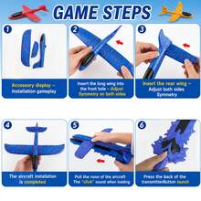 Kids Foam Throwing Glider Airplane Toy, Two Flight Modes For Indoor And Outdoor Play, Parent-Child Interactive Outdoor Foam Hand Throw Glider Airplane Toy - Multicolor - View 6