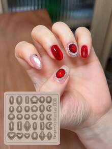 New Versatile Practical Egg-Shaped Gemstone Vintage Nail Art Mold - Clear - View 11