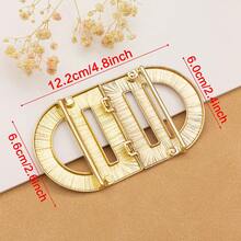 1pc Fashion Women's Gold Metal Belt Buckle, Coat Belt Buckle Decor, Down Jacket Strap Connector Hook, DIY Bag Repair Sewing Accessories Buckle - A - View 11