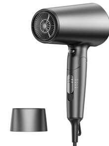 Ionic Hair Dryer Professional Cold Air Mode Anti-Frizz 2 Speed 3 Temperature Settings With Diffuser And Concentrator Nozzle Styling Comb Portable Travel Hair Dryer Unisex Gray - Grey - View 3