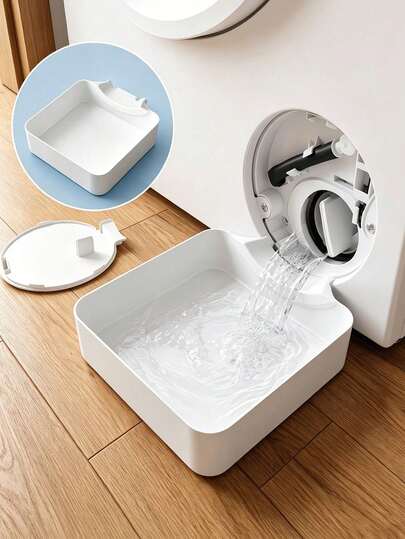 1pc Washing Machine Drain Tray, Laundry Room Essential Floor Protection Pan, Prevents Water Overflow, Durable Home Storage Solution, Laundry Area Cleaning Accessory