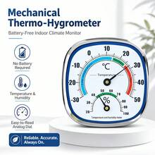 12 Zodiac Signs Office Climate Monitoring Temperature & Humidity Meter, Dual Dial Separate Temperature & Humidity Scales, Long-Lasting Mechanical Movement Maintenance-Free, Small Desktop Humidity Meter For Study And Closet - Mechanical Thermometer and Hygrometer - View 4