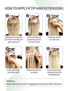K Tip V Tip Human Hair Extensions 1b Natural Black 14-22 Inch Straight Hair K Tip Keratin Extensions Invisible V Tip Human Hair Extensions - S99J - View 10
