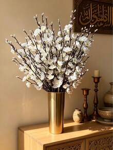 14/12/6pcs White Artificial Plum Blossoms, Realistic Faux Plum Flowers, Suitable For Wedding Decor, Room Accessories, Home Decor, Bedroom Decor, Office Decor, Hotel Decor, Garden Decor, Party Decor, Living Room Decor - Multicolor - View 7