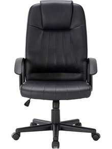 Silla Ejecutiva para Oficina y Áreas de Trabajo Ejecutivas Silla para Escritorio de Vinipiel con Respaldo Alto y Asiento Acolchonado Modelo Alfa - Negro - Ver 5