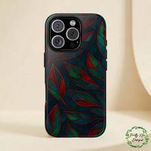 Design artistico avanzato con motivo a onde, puntini e strisce, raffinato motivo artistico 2-in-1, custodia per telefono con finitura brillante, adatta per serie Apple 11.12.13.14.15.16.17 e serie S21, S22, S23.S24.S25.S26 - Grigio - Visualizzare 2
