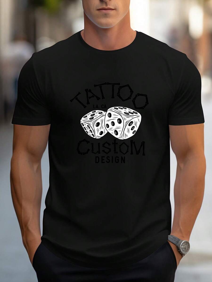 Men T-Shirts - 黑色 - 查看 1
