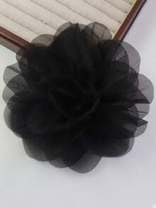Broche de rosa de tela de organza hecho a mano de 12cm, accesorio elegante y de moda adecuado para bodas, atuendos de vacaciones - rosas - Ver 24