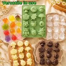 Animal-Themed Silicone Baking Molds, Non-Stick Easy Release, Silicone, Includes Various Animal Shapes, Can Make Cupcakes, Chocolates, Cake Decorations And Other Baked Goods, Beginner DIY, Home Baking - Green - View 6