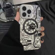 [24h Versand aus DE/FR/ES]Apple 17 16 15 Promax 21 22 23 24 25 26 Ultra Galaxy Handyhülle - Hülle mit lasergeprägtem mechanischem Zahnradmuster, kompatibel mit iPhone 17/16/15/14/13/12/11/XS/XR/X/7/8 Plus/Pro/Max/Mini - Eine kreative, elegante und personalisierte Vollschutzhülle, geeignet für Männer und Frauen - 1 Stück - Übersicht 4