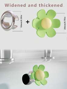 4/2/1pc Flower Shaped Silicone Overflow Stopper - Durable Overflow Drain Plug, Easy To Install, Suitable For Kitchen And Bathroom Sinks, Prevent Overflow And Clogging - Multicolor - View 3