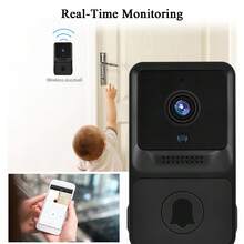 Timbre Inteligente Inalámbrico Con Cámara 1 Transmiso 1 Rec Videollamadas Interactivas En Tiempo Real Negro - Negro - Ver 7