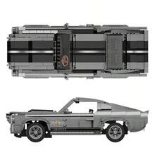 925pcs Balok Bangunan Mobil Balap Klasik Vintage, Model Mobil Abu-abu Perak Keren Realistis, Set Balok Teknologi Perakitan DIY, Mainan Ornamen Dekorasi Meja, Hadiah Halloween/Natal/Ulang Tahun - Model mobil blok klasik - View 12