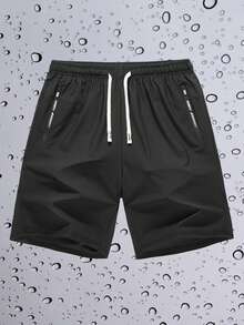 Men's Sports Shorts, Quick-Drying And Breathable, Lightweight And Comfortable, Suitable For Running, Basketball, Soccer, Tennis And Beach Training - Black - View 1