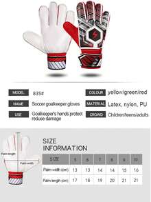 1 Pair Professional Goalkeeper Football Gloves, Anti-Slip Finger Protection, Essential For Match And Training, Back To School - Multicolor - View 2