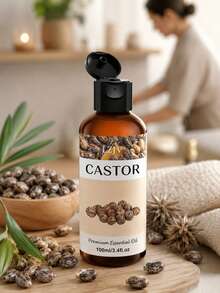 Castor Essential Oil 100ml/30ml, Aromatherapy Oil, Castor Aromatherapy Oil, Suitable For Diffuser, Humidifier, Soap/Candle Making, General Use, Ideal Gift - Castor Oil - View 4