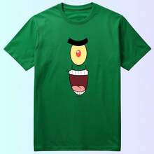 Camiseta Turma do Bob Esponja Patrick Sirigueiro Sandy Plankton Estampada - Verde - Visão 2