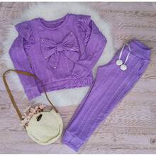 GIRL BLOGGER BOW SET, PRINCESS, MID-SEASON AUTUMN / WINTER, CASUAL, PARTY - 紫丁香色 - 查看 2