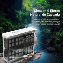 Filtro De Acuario Tipo Cascada Con Bomba Oxigenador 3 En 1 Silencioso Purificador Colgante Para Pecera - Tipo de Enchufe A USA (110-127V) - Ver 4