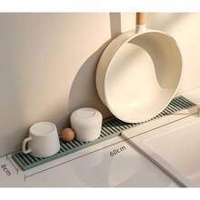 1pc/2pcs Nordic Style PVC Silicone Bar Mat, Rectangular 3 Sizes, Drainable Coaster Heat Insulation Pad, Heat Resistant, Waterproof, Oil-Proof, Non-Slip, Easy To Clean, Multi-Functional Decorative Tabletop Countertop Protector, Suitable For Home Kitchen Counter, Coffee Bar, Bar, Restaurant, Dining Table, Tea Shop, Office Desk - Multicolor - View 14