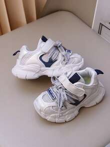 Frühling/Herbst atmungsaktive Mesh Kinder Chunky Sneaker, Unisex Baby weiche Sohle rutschfeste funktionale Lauf- und Sportschuhe - Grau - Übersicht 3