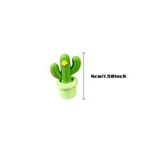 4pcs Random 3D Potted Plant Miniature Models, Made Of High-Purity Building Blocks, High-Quality Realistic Succulent Plant Decorations, Surface Maintenance Building Blocks, Suitable For Office Diaries And Planning Supplies - Multicolor - View 2