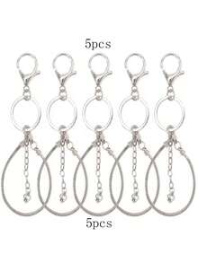 20pcs Blank Beaded Keychain Lobster Clasp Set, Creative DIY Key Ring Art Keychain For Her/Him - Ideal For Handmade Bag Charms, Cup Chains, Phone Straps, Wedding, Party, Birthday, New School Year Gifts - Bracelet Accessory Kit - View 11