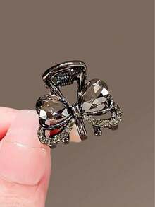 4pcs/2pcs/1pc Women's Light Luxury Alloy Rhinestone Crystal Small Hair Claw Clip Exquisite Flower Hair Claw Half-Up Hair Claw For Parties, Daily Work - Multicolor - View 3