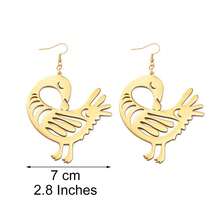 1 Pair 2cm/4cm/7cm African Nyamegyie Earrings Women's Stainless Steel Adinkra Traditional Jewelry - Multicolor - View 7