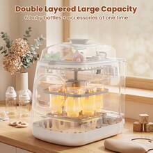 4-In-1 Baby Bottle Washer,Baby Bottle Sterilizer And Dryer, Electric Steam Sterilization,Large Capacity For 6 Glass & Plastic Bottles, Baby Need - US A Type Plug(110-127V) - View 6