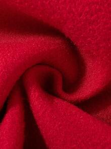 Girls' Daily Fashion Thermal Lined Sequin Red Sweatshirt Dress, Autumn/Winter - Red - View 10