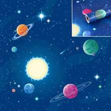 1 Roll Deep Blue Contact Paper Self-Adhesive Removable PVC Wallpaper Peel And Stick Wallpaper Suitable For Kitchen Bedroom Living Room Countertop, Home Decor And Furniture Renovation - Universe Star Pattern - Universe - View 3