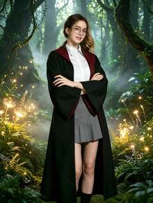 1PC Academy Style Wizard Headmaster Magic Robe Stage Performance Costume, Unisex, Suitable For Ball Party Wear, COSPLAY Role Play Outfit, Perfect For Any Holiday Gift - Multicolor - View 2