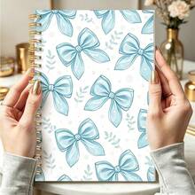 1PC A5 Bow Cover Mini Diary With Soft Bow Design And Polka Dot Pages, Perfect For Students And Professionals As A Compact Portable Office Supply - Multicolor - View 8
