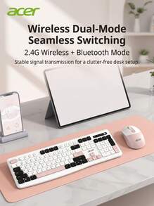 Acer Wireless Bluetooth Keyboard And Mouse Combo, Silent Office Typing, Universal Desktop PC Keyboard And Mouse Set - View 9