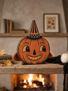 6pcs/3pcs/1pc Vintage Halloween Decor, Indoor Desktop Tray Ornament, Cute Ghost Pumpkin Black Cat Skeleton Witch Owl Home Decor, Vintage Decoration, Cute Ghost, Pumpkin, Black Cat, Skeleton, Witch Owl, Housewarming Gift, Warming Gift, Party Gift, Halloween, Halloween Decoration, Autumn Decor, Halloween Ornament - Flat Style - View 10