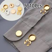 5/10pcs Metal Button Covers, Detachable Button Cover Clips, 3D Fashion Decorative Buttons, Button Fasteners With Pliers, DIY Handmade Accessories, Suitable For Dresses, Evening Gowns, Shirts - Multicolor - View 13