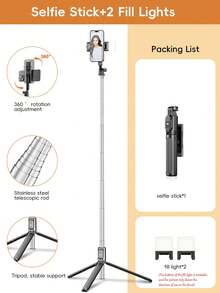 Tongkat Selfie Multifungsi 1m, Tripod yang Dapat Diatur Sudutnya, Dapat Dilipat, Cocok untuk Live Streaming, Foto Grup, dan Perjalanan, Remote Shutter Bluetooth, Rotasi Bebas 360 Derajat, Mudah Mengambil Foto dengan Suasana yang Menarik. Bantalan Pegangan Silikon Anti Selip, Menahan Ponsel dengan Aman Tanpa Merusak, Kompatibel dengan Sebagian Besar Smartphone, Dapat Diberikan Sebagai Hadiah untuk Teman. - A - View 11