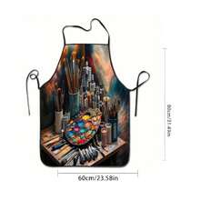 1 Pack Of Multi-Color Artist Workbench Paint Palette, Paint Color Printing Apron, With A Retro Art Studio Style. Suitable For Birthday Gifts For Painters, Art Classes, Craft Parties And All-Year-Round Use In The Studio.. - Multicolor - View 6