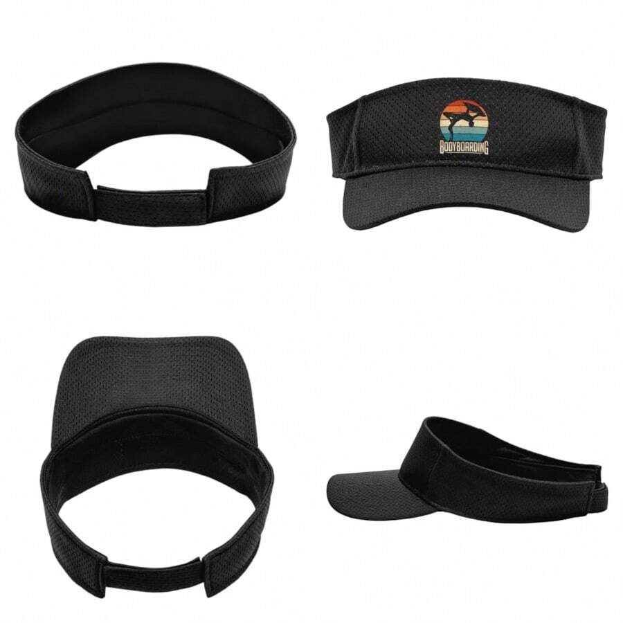 Bodyboard Bodyboarder Beach Apparel Sport Sun Visor - Black - View 1