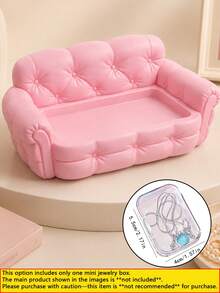Khay đựng trang sức hình sofa nhỏ - lưu trữ bàn trang điểm hoàn hảo cho bông tai, dây chuyền, v.v. - khay để chìa khóa lối vào: tiện lợi để đặt chìa khóa và thẻ ra vào khi vào nhà - trang trí bàn làm việc: phù hợp cho bàn văn phòng - Một kích thước phù hợp với tất cả - Xem 10