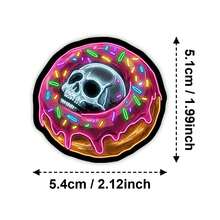 10pcs Halloween Funny Neon Skeleton Stickers Waterproof Decorative Stickers Creative Neon Light Decals - Multicolor - View 2