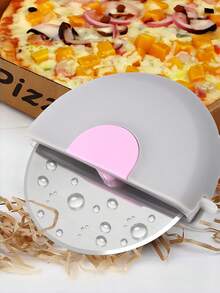 1Pc Pink Stainless Steel Pizza Knife Washable Household Kitchen Gadget Creative Round Roller Knife Pancake Knife - View 12