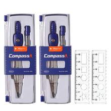 Geometry Compass Set With 6cm Mini Ruler, 2 Pieces Metal Drawing Compass With Replacement Lead Core, Precision Math Compass Tool For Circle Drawing, Geometry, Drafting, Sketching, School Supplies, Engineering And Art Drawing,Back To School,1Pc/2Pcs - Sets - View 8