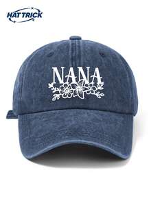1件中性款 NANA 字母印花復古棒球帽，防曬透氣可調節帽子，適合戶外運動、徒步、出遊、日常穿著，棒球帽、嘻哈帽、卡車司機帽 - A - 查看 17