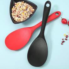 3 cái thìa xới cơm bằng silicone chống dính chịu nhiệt, thiết kế đúc liền khối, tay cầm công thái học, bền bỉ và dễ vệ sinh, phù hợp cho cơm, salad, khoai tây nghiền, dụng cụ nhà bếp - Xem 8