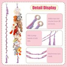 2m Solid Color Handmade Braided Cotton Rope Doll Storage Hanging Rope, Minimalist Bedroom, Living Room Doll Storage Hanging Rope, No Floor Space Occupied, Gentle Wall Atmosphere Decoration - View 4